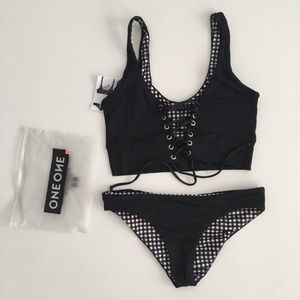 ONE ONE checkered bikini